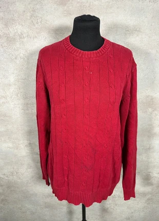 Pull Maille Torsadée Cable Knit Vintage Oscar De La Renta rouge simple taille S, brand: Vintage Dressing, condition: Very good, size: S / 36 / 8, €15.00, €16.45 includes Buyer Protection Pro