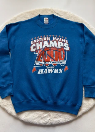 Pull sweat col rond bleu, marque: American Vintage, état: Très bon état, taille: M, 3,00 €, 3,85 € Protection acheteurs incluse