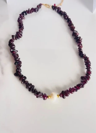 Collier vintage en pierre fine Grenat, brand: Vintage, condition: Very good, €18.00, €19.60 includes Buyer Protection