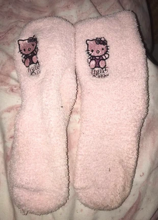 Chaussettes polaire d'hiver rose antidérapante hello kitty, brand: Hello Kitty, condition: Good, size: S | 35–38, €1.50, €2.28 includes Buyer Protection
