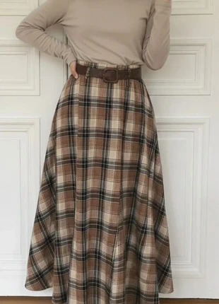 Jupe ecossaise a carreaux beige taille 1035s femme boheme cottage core, marque: Phania, état: Très bon état, taille: S / 36 / 8, 35,90 €, 38,40 € Protection acheteurs (Pro) incluse