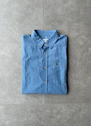 Chemise Lacoste | Bleu | Taille M, merk: Lacoste, staat: Heel goed, maat: M, € 25,00, € 26,95 inclusief Kopersbescherming