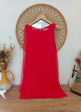 Vestido NAF NAF red chiffon dress talla S, marque: Naf Naf, état: Neuf sans étiquette, taille: S / 36 / 8, 15,00 €, 16,45 € Protection acheteurs incluse