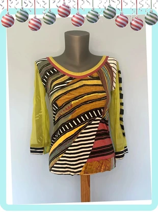 🌿 Haut Save The Queen – Taille L – Vert & marron avec manches mi-longues transparentes 🌿, marke: *Save the Queen!*, zustand: Sehr gut, größe: L / 40 / 12, 31,61 €, 33,89 € inklusive Vinted-Käuferschutz