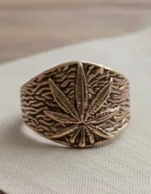Bague acier inoxydable argenté feuille de chanvre réglable homme femme unisexe, brand: Bague_cannabis, condition: New with tags, size: Adjustable, €8.97, €10.12 includes Buyer Protection Pro