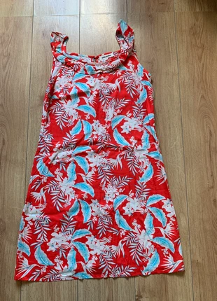 Robe rouge bleue végétal motif vahiné, brand: Grain de Malice, condition: Very good, size: M / 38 / 10, €6.50, €7.53 includes Buyer Protection