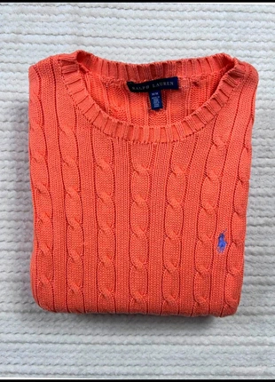 Sweat/Pull Cable Knit ,Torsadé Ralph Lauren Orange / Logo brodé Violet / Taille M Femme, marke: Ralph Lauren, zustand: Sehr gut, größe: M / 38 / 10, 42,75 €, 45,59 € inklusive Vinted-Käuferschutz