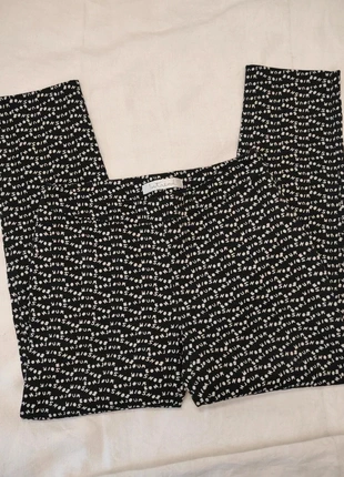 Pantaloni Neri a Stampa 'Bonsoir Bonjour' - Intrend, marque: Intrend, état: Très bon état, taille: M / 38 / 10, 12,00 €, 13,30 € Protection acheteurs incluse