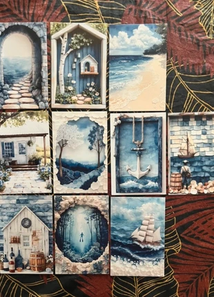 SALE! 10 ansichtkaarten 'Kust', achterzijde blanco, staat: Nieuw zonder prijskaartje, € 2,95, € 3,80 inclusief Kopersbescherming