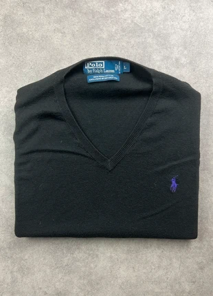 Pull Ralph Lauren Col V sans manches Noir avec logo violet Homme | Taille L |, marca: Ralph Lauren, estado: Muy bueno, tamaño: L, 25,00 €, 26,95 € Protección al comprador Pro incluida
