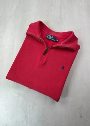 Pull half zip col camionneur Ralph Lauren rouge logo bleu brodé – Taille M Homme, marque: Ralph Lauren, état: Bon état, taille: M, 35,00 €, 37,45 € Protection acheteurs (Pro) incluse