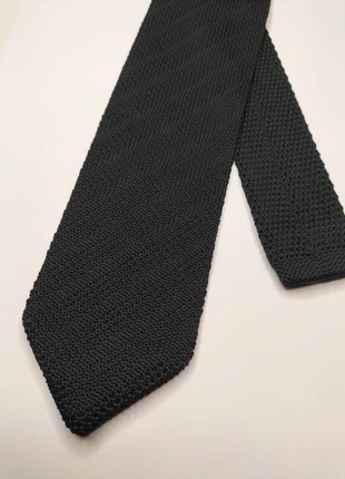 Cravate en tricot noir, condition: New without tags, €10.00, €11.20 includes Buyer Protection