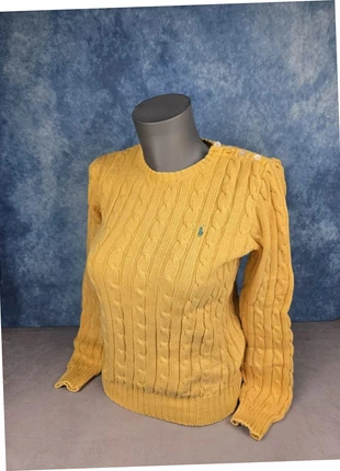 polo ralph lauren pull jaune col rond coton cable knit taille XS | 21A, marque: Ralph Lauren, état: Très bon état, taille: XS / 34 / 6, 44,00 €, 46,90 € Protection acheteurs (Pro) incluse
