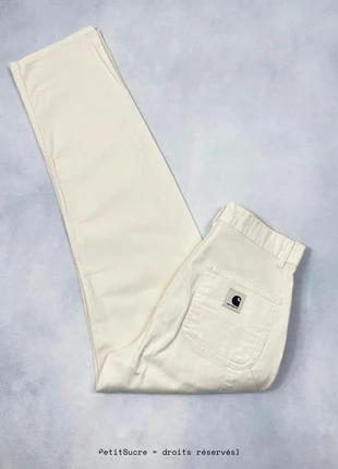 Jean Carhartt wip Blanc W’ Pierce Pant 100% coton Jean Droit Knee - Taille XS w25 #1596, marque: Carhartt, état: Très bon état, taille: XS / 34 / 6, 49,00 €, 52,15 € Protection acheteurs (Pro) incluse