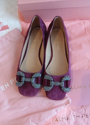 🎅🎊Superbes ballerines Alma En Pena, taille 38, framboise foncée, état neuf sans étiquette, brand: Alma en Pena, condition: Very good, size: 38, €80.00, €84.70 includes Buyer Protection