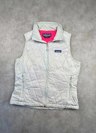 Doudoune sans manche matelassée nano puff Patagonia grise et rose vintage - taille M femme, brand: Patagonia, condizioni: Buone, taglia: M / IT 42 / EU 38, €19.90, €21.60 include la Protezione acquisti Pro