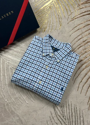 Chemise à manche longue Ralph Lauren bleu foncé , bleu , blanc logo brodé bleu marine, marque: Ralph Lauren, état: Très bon état, taille: L, 25,00 €, 26,95 € Protection acheteurs (Pro) incluse