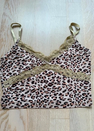 Leopard Camisole Top Spitze Y2K Lingerie Style Party, marque: Sonstiges, état: Très bon état, taille: S / 36 / 8, 7,00 €, 8,05 € Protection acheteurs incluse