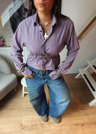 Donkerpaarse ruitjes blouse, marque: anandaesmae, état: Neuf sans étiquette, taille: S / 36 / 8, 40,00 €, 42,70 € Protection acheteurs incluse