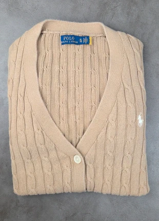 Gilet Ralph lauren beige taille XL cable knit cardigan, marque: Ralph Lauren, état: Très bon état, taille: XL / 42 / 14, 45,00 €, 47,95 € Protection acheteurs incluse