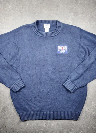 Pull en maille de coton L.L.Bean Vintage y2k bleu marine taille M, brand: L.L. Bean, condition: Very good, size: M, €29.00, €31.15 includes Buyer Protection