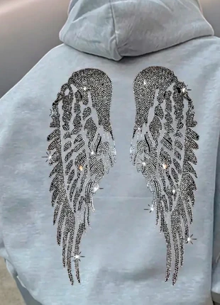 Sweat d'hiver à imprimé ailes d'ange, brand: Boutique indépendante, condition: Very good, size: M / 38 / 10, €38.00, €40.60 includes Buyer Protection