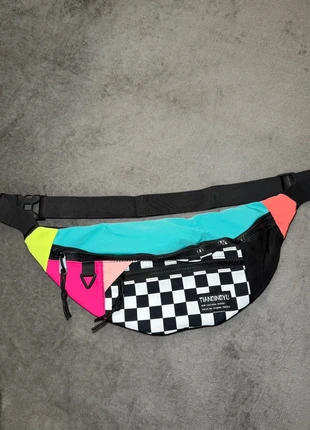 Grande sacoche style vintage noir, blanc, bleu, rose – 2 poches – Neuve jamais utilisée, brand: Vintage Dressing, condition: New without tags, €25.00, €26.95 includes Buyer Protection