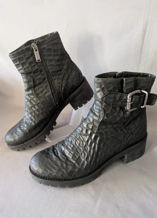 Bottines Minka Design Paskel Velan Preto taille 38 noir croco effet cuir, merk: MINKA DESIGN, staat: Heel goed, maat: 38, € 50,00, € 53,20 inclusief Kopersbescherming Pro