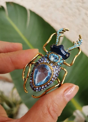 A59 bijou broche scarabé bleu tendance neuve, marque: Boutique privée, état: Très bon état, 9,50 €, 10,68 € Protection acheteurs (Pro) incluse