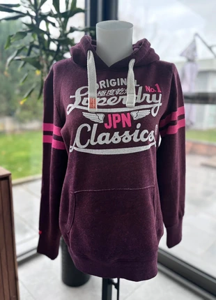 Pull sweat à capuche Superdry femme L bordeaux, marca: Superdry, estado: Bueno, tamaño: L / 40 / 12, 12,00 €, 13,30 € Protección al comprador incluida