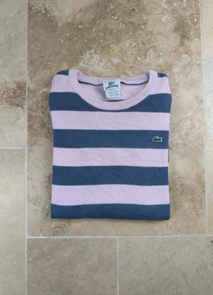 Pull Lacoste - Femme S - rose lila et bleu - 100% coton, marque: Lacoste, état: Très bon état, taille: S / 36 / 8, 36,00 €, 38,50 € Protection acheteurs (Pro) incluse