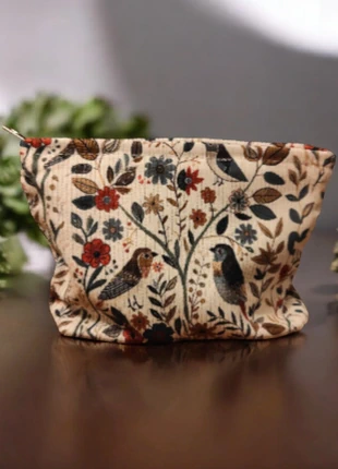 Trousse de toilette / maquillage, colorée, style boho chic. Oiseaux, feuillages, fleurs. Neuve, brand: Boutique Parisienne, condition: Very good, €12.90, €14.25 includes Buyer Protection Pro