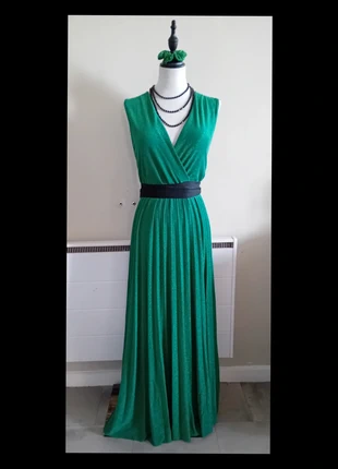 Robe longue+ chouchou taille 38 de soirée fête Noël vert sapin paillettes, brand: Noël, condition: Very good, size: M / 38 / 10, €14.90, €16.35 includes Buyer Protection Pro