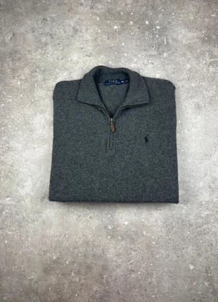 Pull Half-zip Col Camionneur Polo Ralph Lauren Taille XXL Homme Gris Foncé Logo Brodé 100% Laine #Z4, marque: Ralph Lauren, état: Très bon état, taille: XXL, 70,00 €, 74,20 € Protection acheteurs (Pro) incluse
