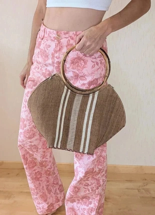 Sac à main tissu et anse bambou ronde, brand: sans marque, condition: New without tags, €9.90, €11.10 includes Buyer Protection Pro