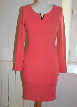 🌸 Robe rose côtelée – Taille 38, brand: Merci Mademoiselle, condition: Very good, size: M / 38 / 10, €16.00, €17.50 includes Buyer Protection Pro