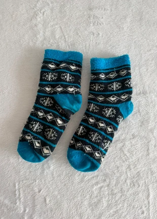 Chaussettes d’hiver bleues – Motif flocons – Taille unique, marque: Unique, état: Très bon état, taille: Taille unique, 2,00 €, 2,80 € Protection acheteurs incluse