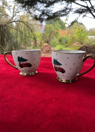 Duo de tasses Esprit Noël – Voiture vintage & Sapin, merk: cosy, staat: Heel goed, € 17,50, € 19,08 inclusief Kopersbescherming