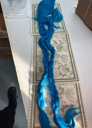 Peluca azul 100 cm dos trenzas anime, marque: Local, état: Neuf sans étiquette, 14,95 €, 16,40 € Protection acheteurs incluse
