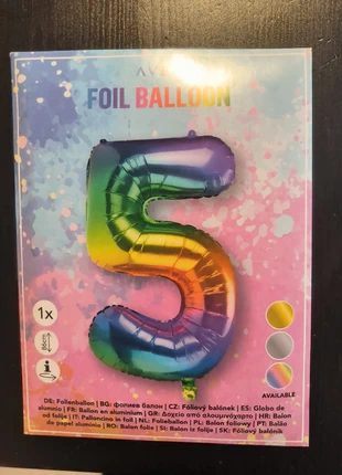 Ballon multicolore anniversaire 5 ans. NEUF / déco anniversaire, état: Neuf avec étiquette, 1,50 €, 2,28 € Protection acheteurs incluse