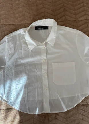 Camisa corta de manga larga blanca de Primark, merk: Primark, staat: Heel goed, maat: XL / 42 / 14, € 5,00, € 5,95 inclusief Kopersbescherming
