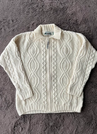 Cardigan gilet knitwear 100% wool tricot vintage style Aran 80/90’s fait main style made in Irlande, marque: Aran Crafts, état: Très bon état, taille: S, 64,00 €, 67,90 € Protection acheteurs incluse