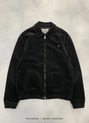 Veste Harrington Carhartt wip Noire Velours côtelés Modèle Madison Corduroy Jacket - Taille S #1058, brand: Carhartt, condition: Very good, size: S, €109.00, €115.15 includes Buyer Protection Pro
