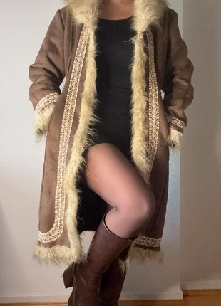 Manteau afghan vintage avec broderies style whimsical witchy bohème, marque: Top Vintage, état: Très bon état, taille: L / 40 / 12, 79,00 €, 83,65 € Protection acheteurs (Pro) incluse