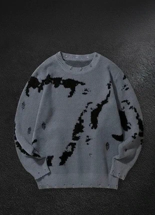 Pull gris effet usé streetwear homme - Taille M, marke: y2k, zustand: Sehr gut, größe: M, 53,00 €, 56,35 € inklusive Vinted-Käuferschutz