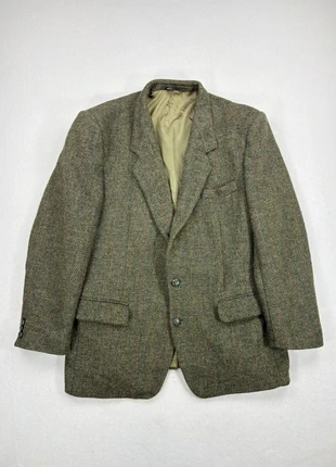 Blazer Harris Tweed X Moores Vintage Pure Laine Vert Chevrons - Taille XL, marque: Harris Tweed, état: Très bon état, taille: XL, 59,90 €, 63,60 € Protection acheteurs (Pro) incluse