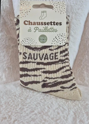 Chaussettes pailletées - Sauvage marron, brand: chaussettes pailletées, condition: New with tags, size: One size, €5.00, €5.95 includes Buyer Protection Pro