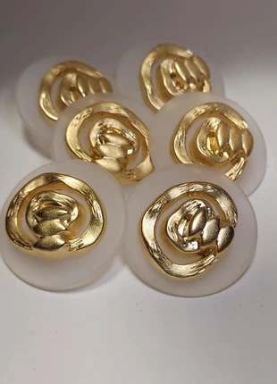 Lot de 6 boutons 28 mm, état: Neuf sans étiquette, 3,80 €, 4,69 € Protection acheteurs incluse