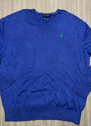 Pull col V bleu Ralph Lauren taille L, merk: Ralph Lauren, staat: Nieuw met prijskaartje, maat: L, € 37,00, € 39,55 inclusief Kopersbescherming