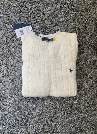 Pull blanc torsadé Ralph Lauren-Taille M, marca: Ralph Lauren, estado: Nuevo con etiquetas, tamaño: M, 57,00 €, 60,55 € Protección al comprador incluida